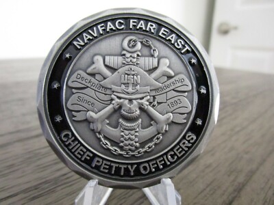 USN Naval Facilities Engineering Systems Command NAVFAC CPO Challenge Coin 992H 
