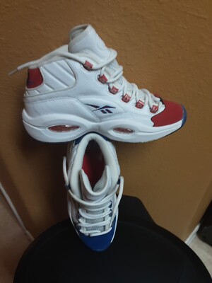 Red, White and Blue Iverson Reebok Boys Shoes