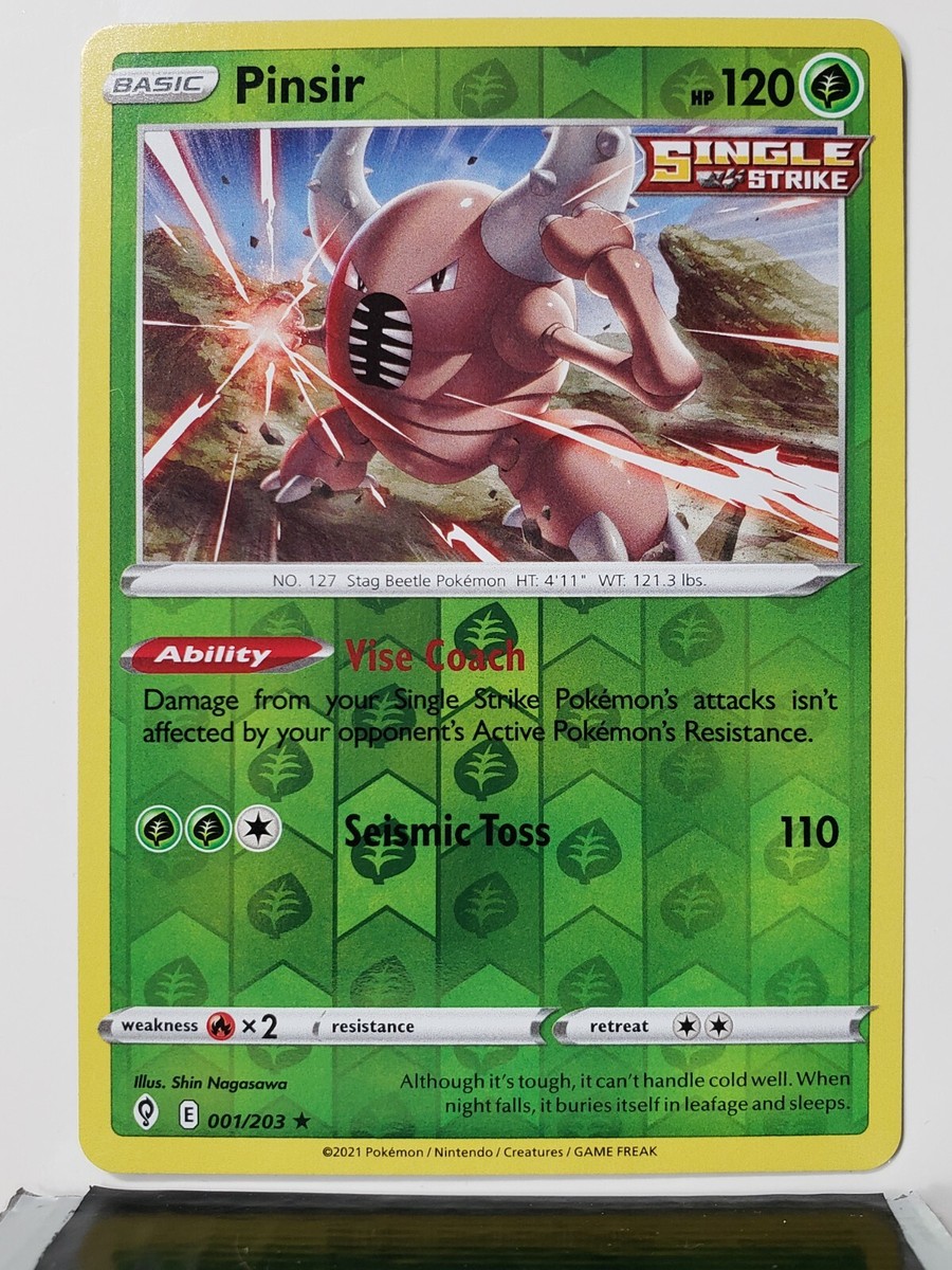REVERSE HOLO Pinsir 001/203 NM - Evolving Skies Pokemon Card - $2