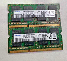 Lot of 2x 8GB Samsung DDR3 Laptop RAM PC3-12800S 1600MHz SODIMM – 16GB Total