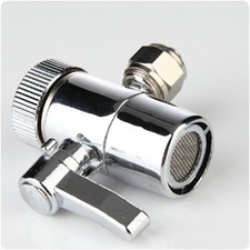 Malida diverter valve for counter top Water Filters Faucet Adapter, Chrome