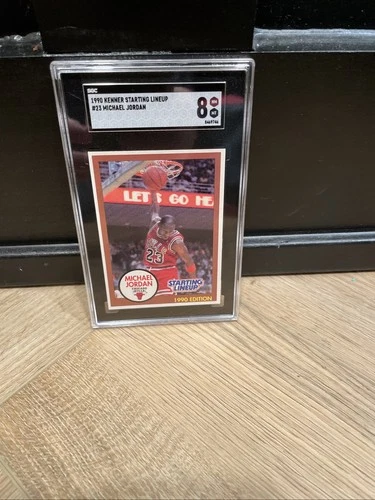 1990 Kenner Starting Lineup Michael Jordan Brown SGC 8 Near Mint Graded Card
