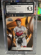 2025 Topps Chrome Black Zach Neto Orange /25 CGC 9.5 🔥 POP 1