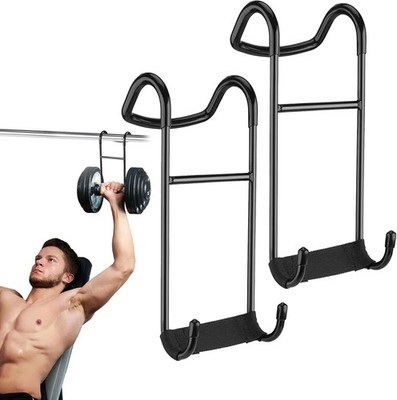 Dumbbell Spotter Hooks, 2-Pack Upgraded 250 lbs Heavy Duty Rack Attachments for