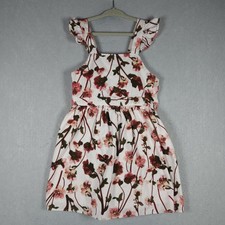 Victoria Beckham For Target Dress Girls XS White Floral Cotton Sundress Ruffle