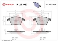 Brembo P 24 057 Bremsbelag-Set Scheibenbremse FüR Ford, Ford Australia, Mazda