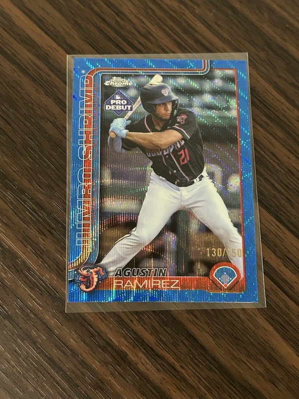 2025 Topps Pro Debut - Chrome Agustin Ramirez #PDC-44 Blue Wave Refractor /150