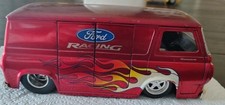 Rarejada Old Skool 65 Ford Econoline Van Ford Racing Red 124 Diecast Loose Rarejada Old Skool 65 Ford Econoline Van Ford Racing Red 124 Diecast Loose