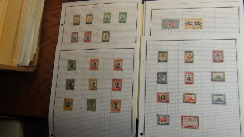 Stampsweis Jordan collection on various and Harris pages est 255 Stamps - '91