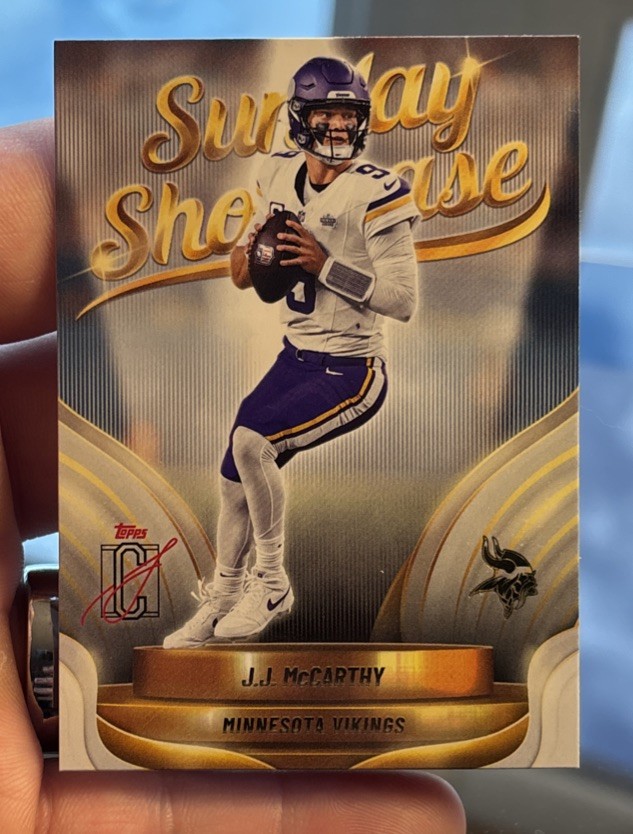 2025 Topps Signature Class #SS-20 J.J. McCarthy Sunday Showcase