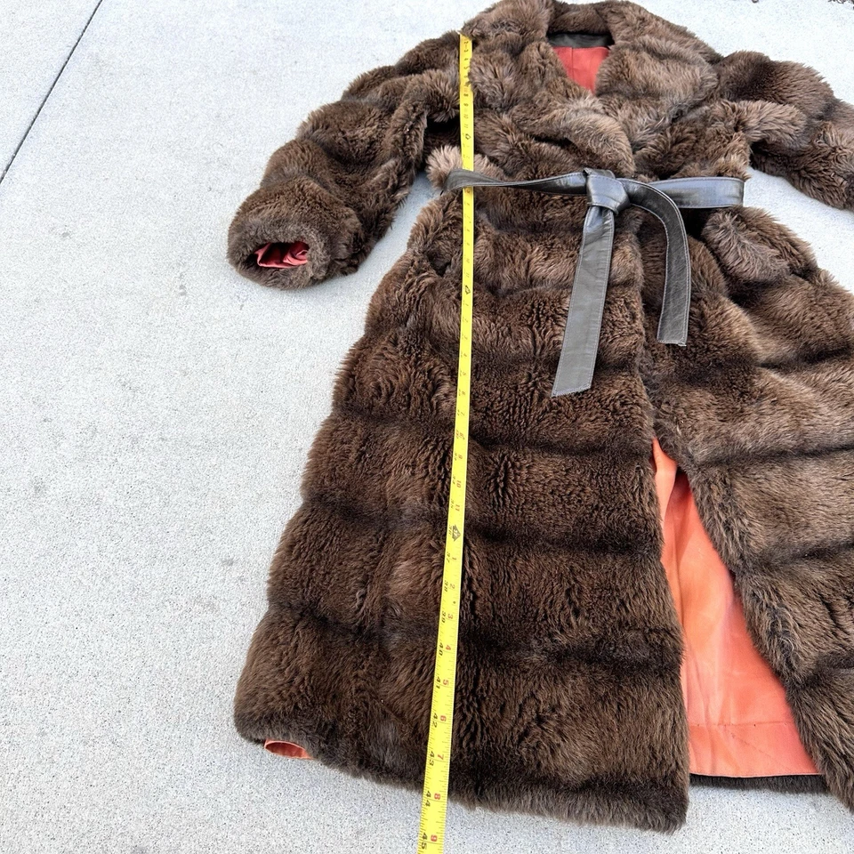 Vintage 70s 80s Women’s Sears Fashion Faux Fur Coat 17x44 - Image 3 of 4