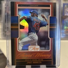 2025 Panini Three & Two Award Winning Orange /20 Jake Arrieta #2 Cubs Cy Young