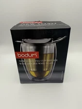 Bodum Yo-Yo Tea Cup Infuser Double Wall Glass 12oz