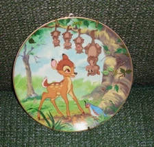 DISNEY 1942 FIRST EDITION BAMBI'S WOODLAND FRIENDS 9" PLATE W/HANGER-4343/20,000