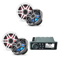 Fusion MS-RA70 Source Unit w/  2 Pair  Clarion CMSP-651RGB-SWG Premium 6.5-...