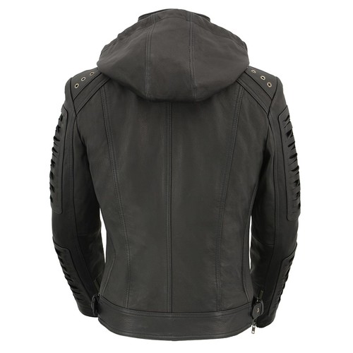Milwaukee Leather Women's Premium Leather Casual Fashion Jackets with Hoodie SFL - Bild 2 von 11