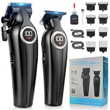 Professional Hair Clippers for Men,Cordless Barber Clippers and Trimmers Set ...