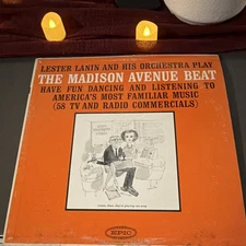 Epic Lester Lanin and His Orchestra The Madison Avenue Beat 12" LP Vinyl LN 3786
