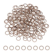 200 Pcs Open Jump Rings 8mm Split Metal Ring 0.9mm Thick Connect Copper