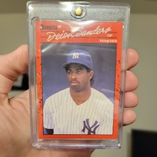 Deion Sanders 1990 Donruss # 427 Multi ERROR Card NY Yankees