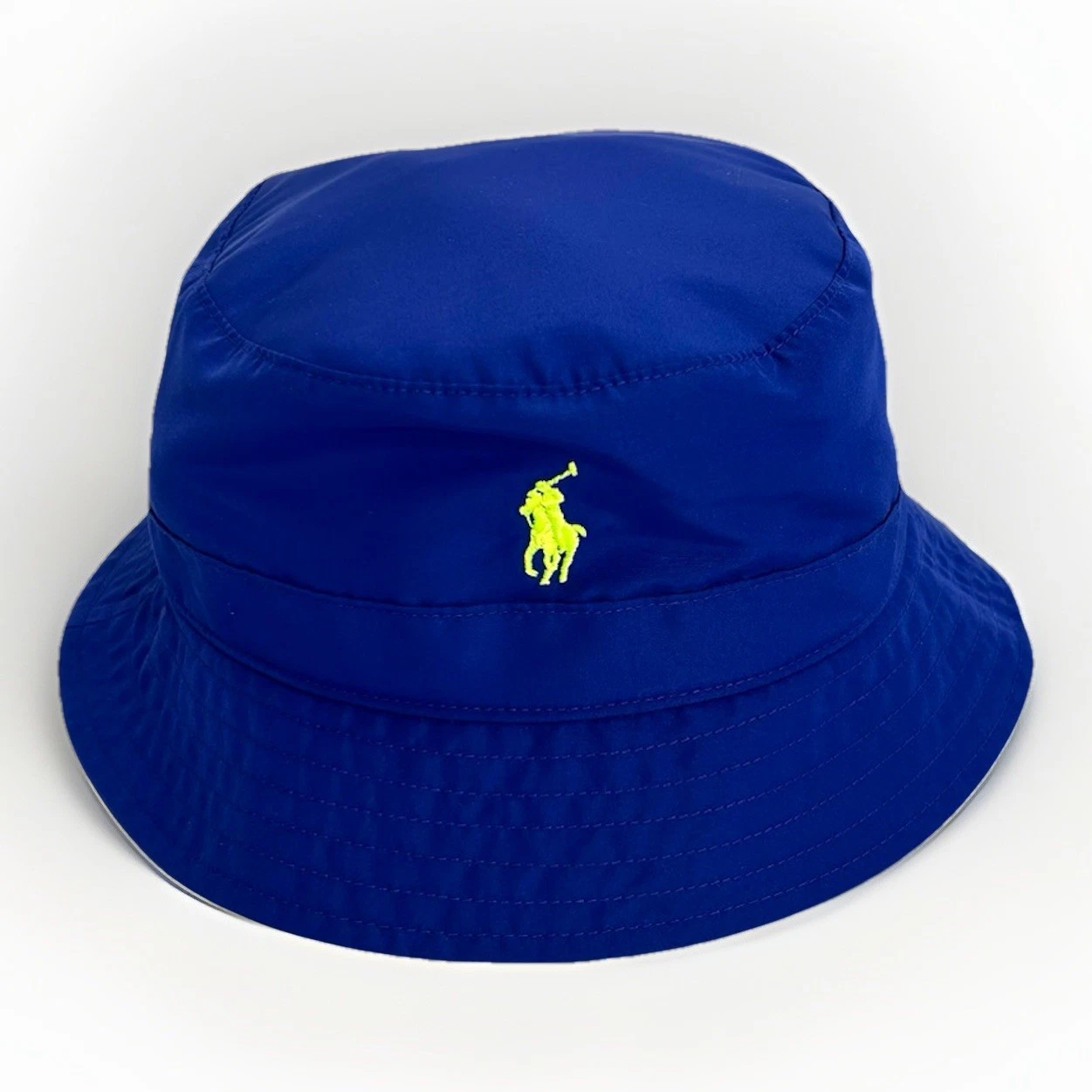 Polo Ralph Lauren Men’s Bucket Hat Blue Size S/M Polyester Holiday Festival Logo