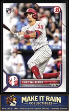 Luke Williams 2022 Bowman #11 Philadelphia Phillies Rookie RC