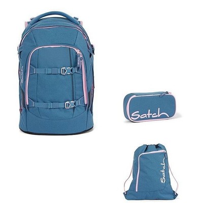 Schulrucksack Set Satch Pack Deep Rose 3tlg. mit Sportbeutel und Schlamperbox