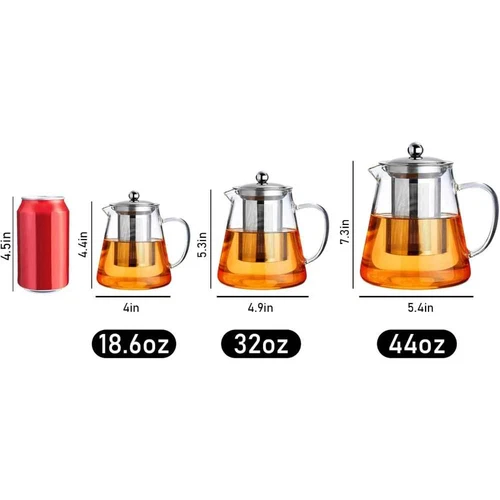 Clear Glass Teapot with Removable Infuser, photo 3