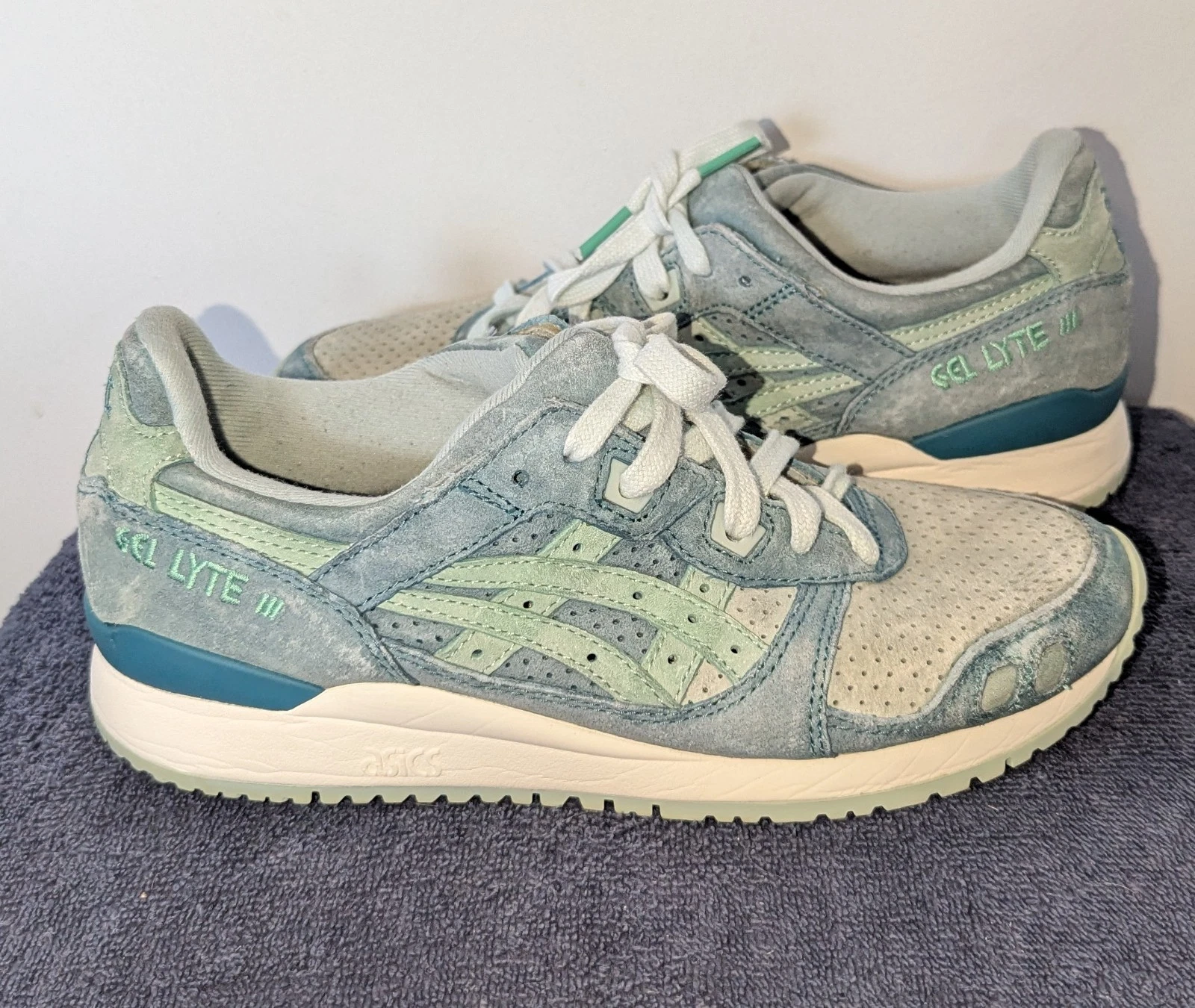 Sneakers Asics Gel Lyte III OG Misty Pine Seafoam da uomo taglia 6 1201A164 scamosciate