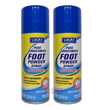 Cornstarch Foot Powder Spray Moisture Odor Control 2 Oz. 100 Talc Free, 2-Pack