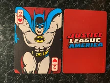 Swap Playing Card   DC COMICS   BATMAN  Justice League OF America  Two of Hearts