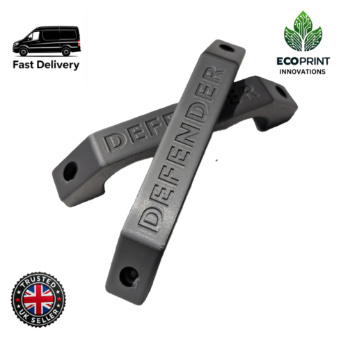 Silver Land Rover Defender Interior Handles x2 - 3D Printed Metal Look - Picture 2 of 9