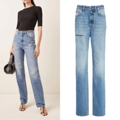 KSUBI Playback True Vintage Slash Distressed High-rise jeans