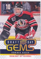 09/10 UD..DOMINIK HASEK..DRAFT DAY GEMS..# GEM8..BLACKHAWKS..FREE COMBINED SHIP