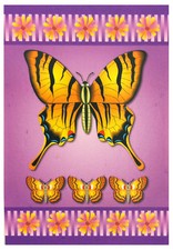 Butterflies Flowers Garden Flag 12"X18" Spring Summer Decorative Flag