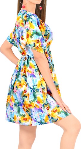HAPPY BAY Women Swimwear Bikini Cover-Ups Beach Caftan Dress US 14-24W Multi - 第 3/3 張圖片