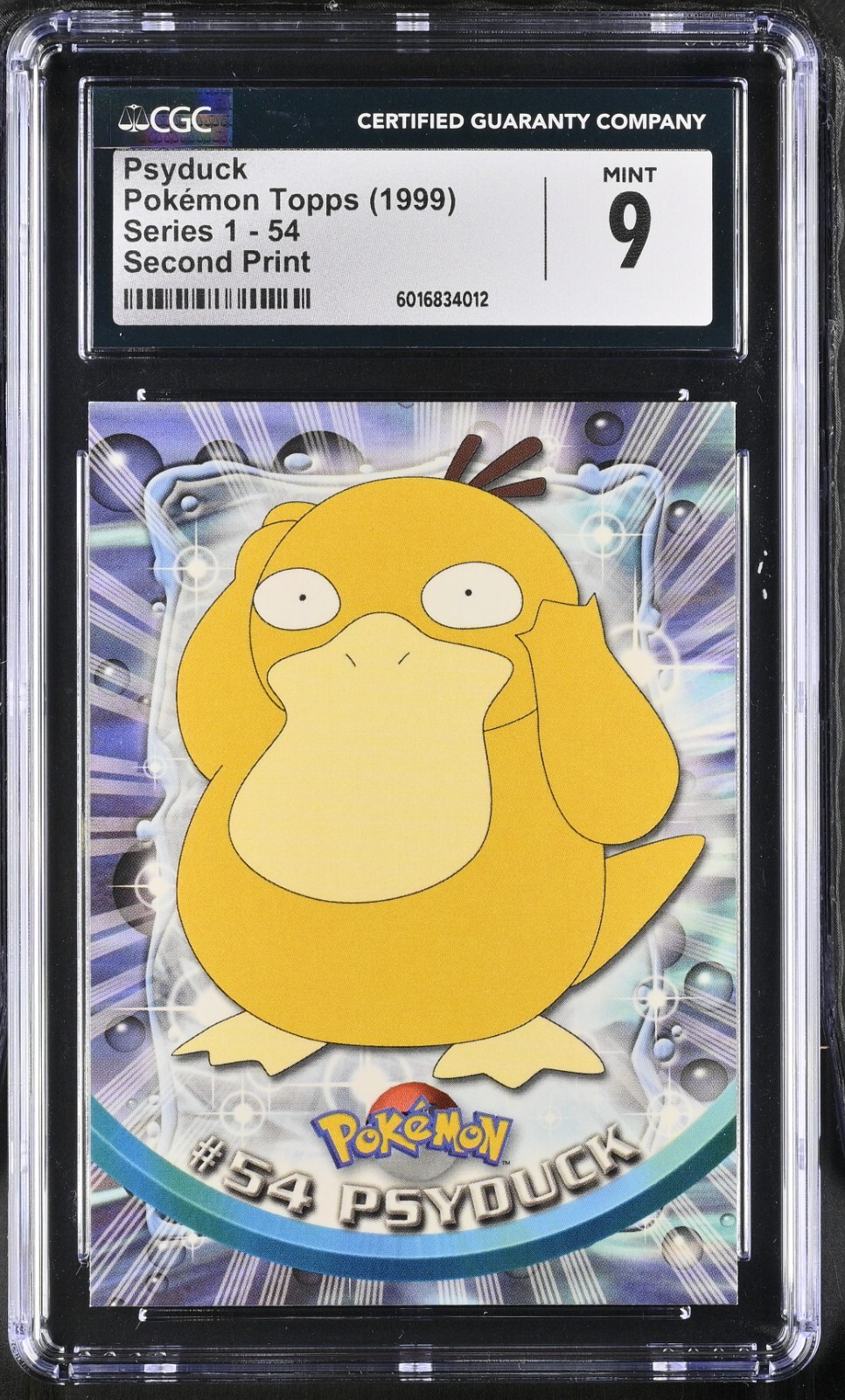 CGC 9 Psyduck 54 Second Print Topps Series 1 1999 Pokemon Card