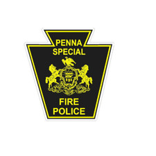 2 Inch 3M-Reflective Pennsylvania Penna Special Fire Police Helmet Sticker Decal
