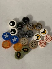 LEGO Parts 98138 (2pcs) Tile, Round 1 x 1 Printed Design Pieces Pick Type
