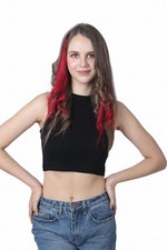 1 PC 1 Clip Human Hair 16 inch Straight Clip on Streaks Women Hair Extensions