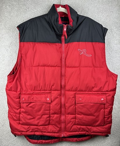 Rocawear Puffer Vest Jacket Mens 3XB Red Black Full Zip Streetwear Coldweather - Picture 5 of 15