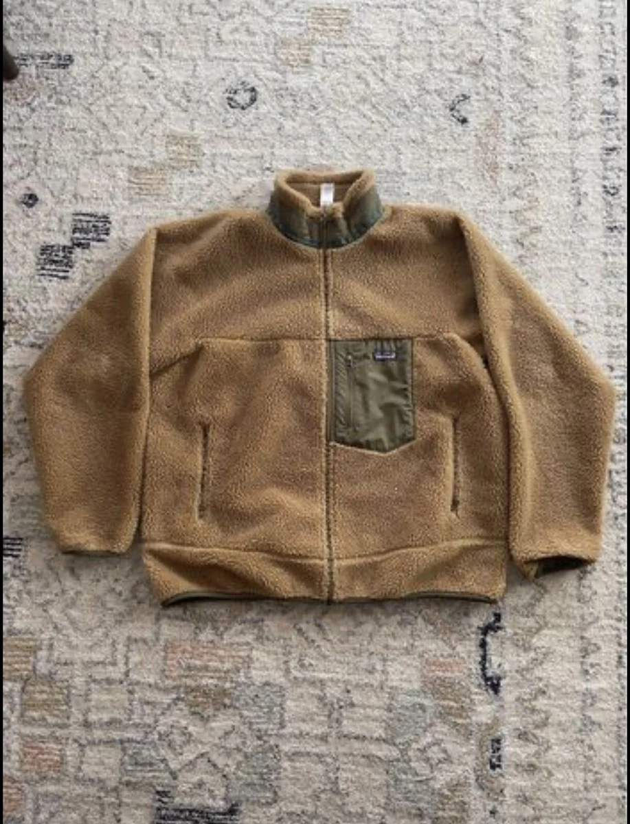 Vintage Patagonia Retro-X Deep Pile Fleece Jacket Tequila Gold XXL