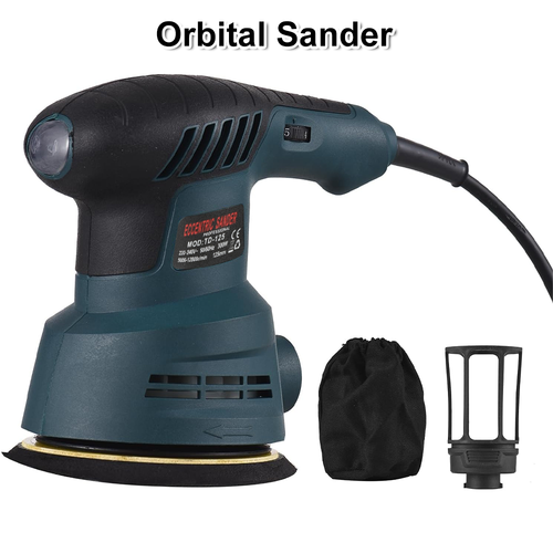 300W ELECTRIC RANDOM ORBITAL SANDER 6 SPEEDS ROTARY PALM CIRCULAR DISC 20x 125mm - Picture 11 of 12