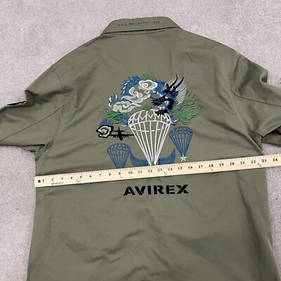 Avirex Jacket Military Multi-Pocket Embroidered Size Large AY2 | eBay
