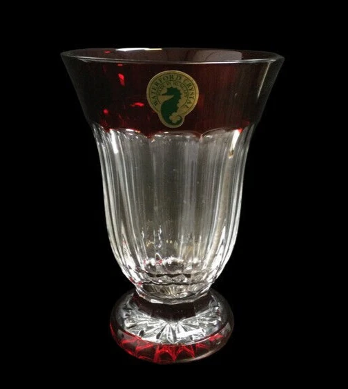 Vaso Waterford Crystal Foot Simply Red 5" - Imagem 2 de 4