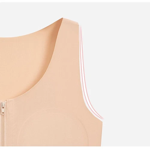 Women Zip Seamless Chest Breast Binder Tomboy FTM Sport Bra Vest Plus Size - Picture 15 of 22