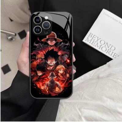 One Piece Für iPhone 7/8 11 12 13 14 15 X/XS XR Max Case Hülle Schutzhülle Glas