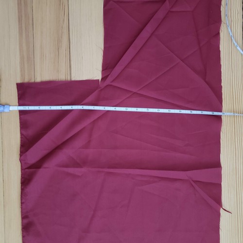 Chiffon Sheer Fabric Remnant, Burgundy, For Apparel/Home Decor, 59"x39" Uncut - Picture 8 of 9