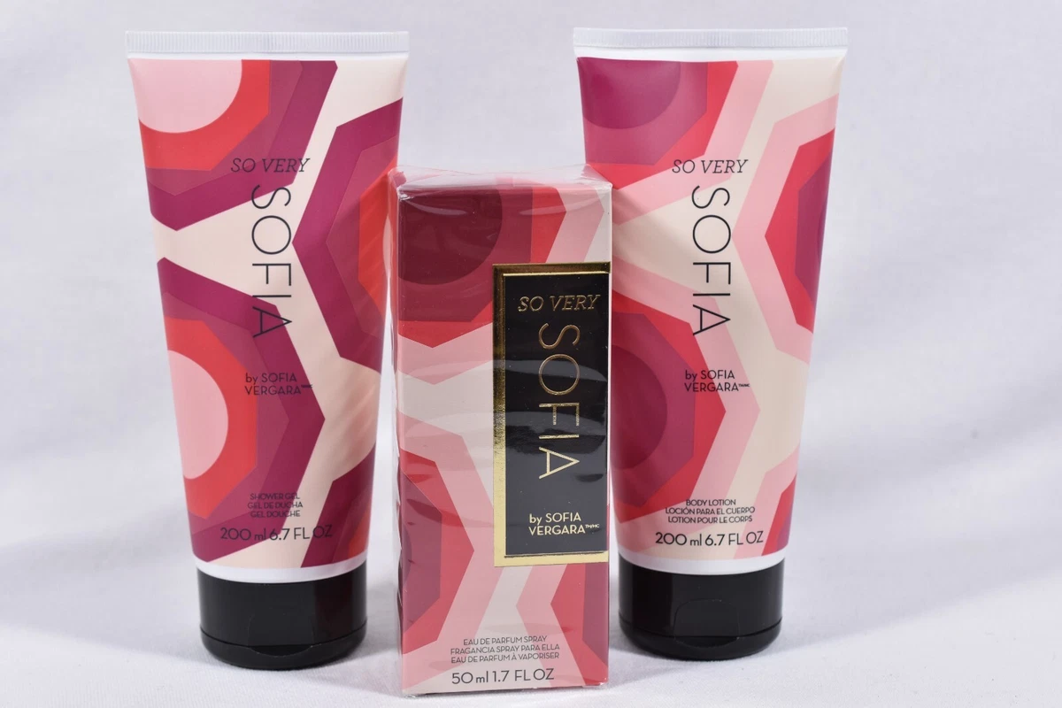 Avon So Very Sofia Vergara 3 Piece Set 1.7 oz EDP 6.7oz Lotion 6.7 oz Shower Gel