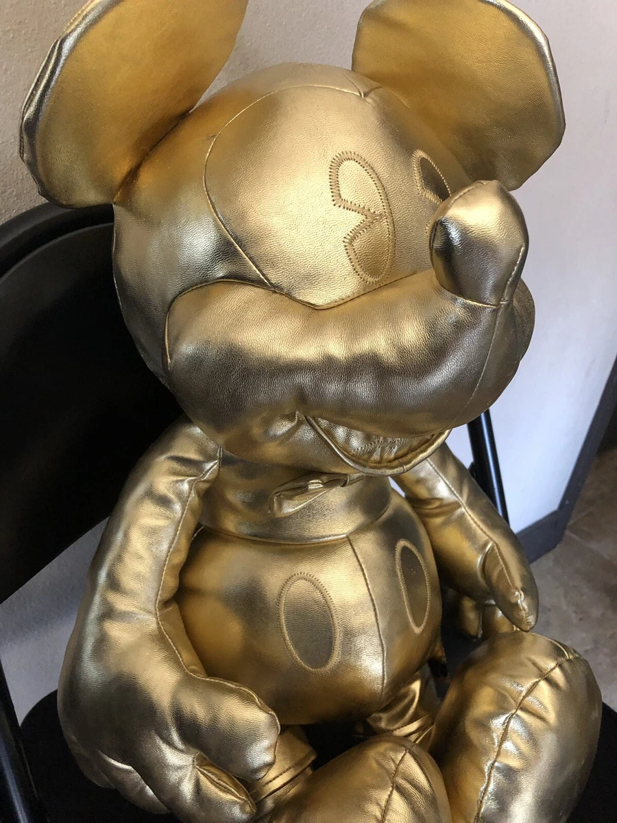 Disney store mickey mouse gold collection online large soft toy
